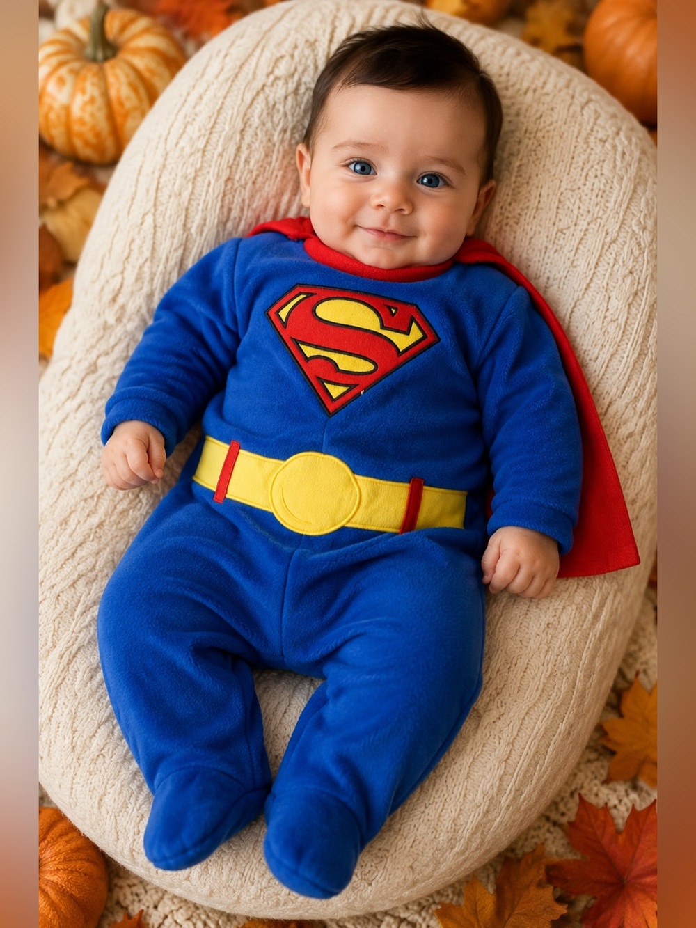 Rubie’s DC Superman Newborn Baby Halloween Costume with Cape
